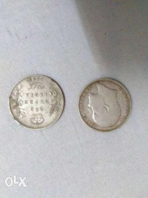 One Rupee silver Coin of British Era