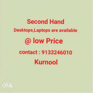 One year old laptops good condition