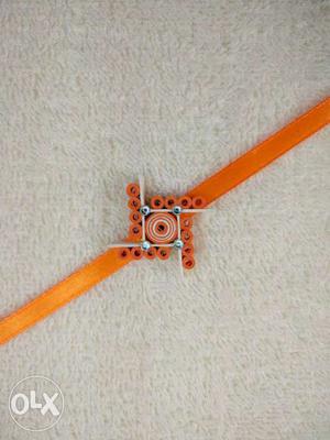 Orange And White DIY Hand Spinner
