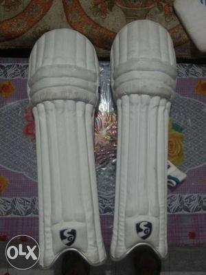 Pair Of White Shin Guards
