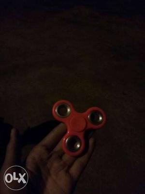 Red And Gray Fidget Hand Spinner