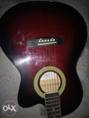Red Burst Cutawayacoustic Guitar