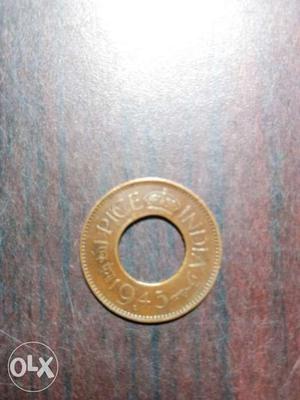 Round Gold Indian Pice Coin