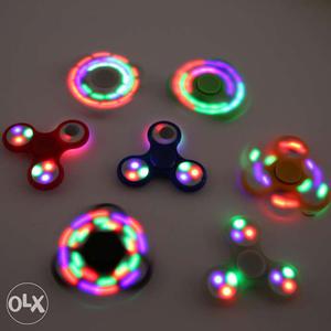 Seven LED Fidget Spinners