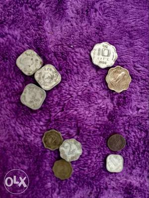 Ten Vintage Silver Coins