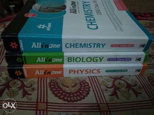 Three Chemistry, Biology, And Physics Textbooks