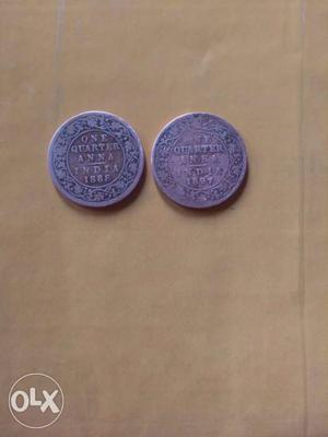 Two old coins/