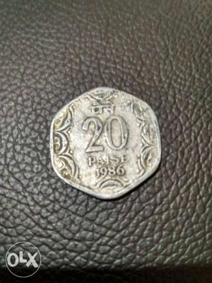 A 20 paise coin of year 