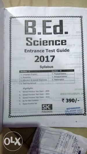  B.Ed. Science Entrance Test Guide