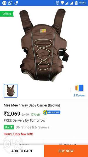 Baby's Brown Mee Mee 4-way Baby Carrier