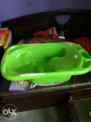 Baby's Green Plastic Bath Tub