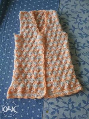 Bany crochet gown for 1 to 2 yrs girl