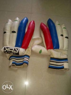 Beige-red-blue Rak Gloves