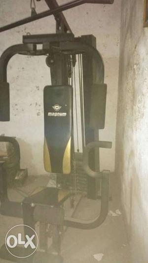 Black And Gray Magnum Exercise Equipment