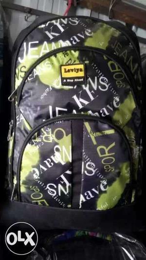 Black And Green Laviya Backpack