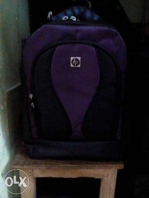 Black And Purple HP Backpack