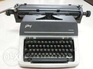 Black And White Godrej Typewriter