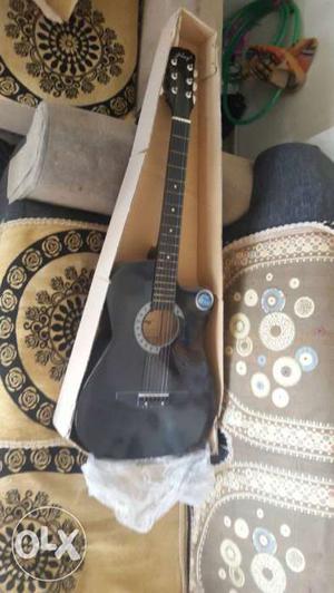 Black Cutaway Acoustic Guitar In Box
