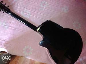 Black Cutaway Acoustic Gutiar