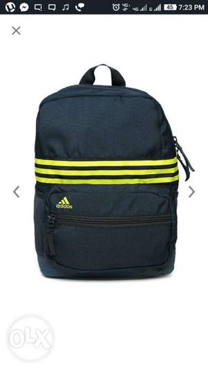 Bue And Yellow Adidas Backpack