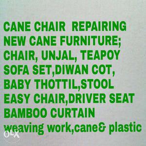 Cane Chair Repairing Text