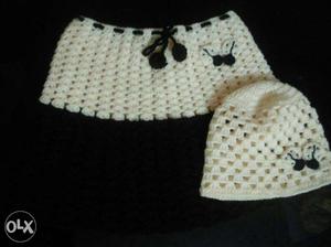 Crochet hand made cap & skirt