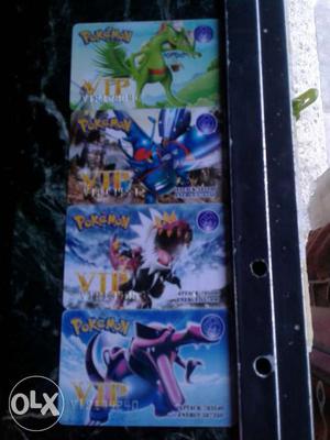 Four POkemon Trading Card Collection