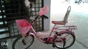 Girl's Pink And White Bike