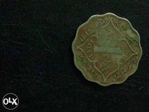 Gold 1 Indian Anna Coin