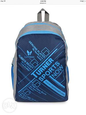 Grey And Blue Turner Sports Backpack