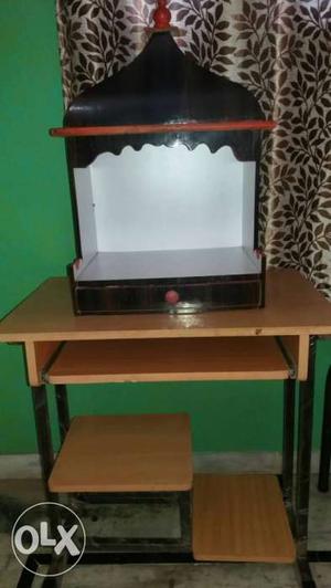 In very good condition mandir and computer table