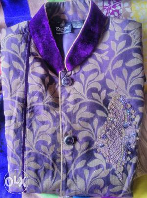 New Sherwani Purple colour for children from age 8-12 years.