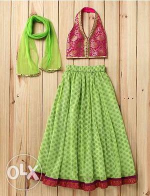 New Trendy lehanga with blouse and dhupatta