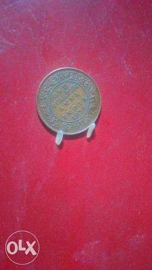 One Quarter Anna India Coin \