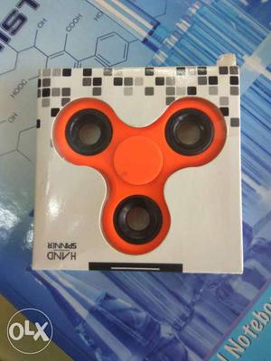 Orange And Black Hand Spinner In Box