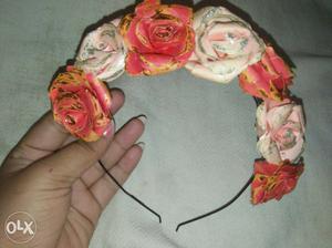 Paper flower hairband