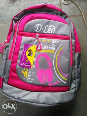 Pink And Gray D-Leo Backpack