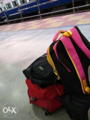 Pink And Yellow Backpack