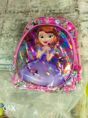 Pink Sofia The First Print Backpack