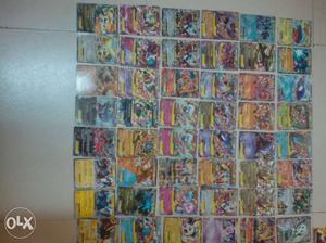 Pokemon cards all up to hundred ex 10 half cards without any