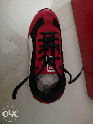 Puma kids shoes Size - 3 Color - Red and White