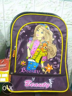 Purple And Pink Beauty Print Backpack