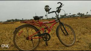 Red And Black Full-suspension Bicycle