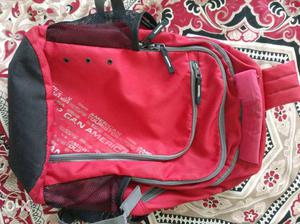 Red And Black Printed Backpack