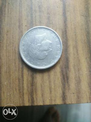 Round Silver Turkey Coin