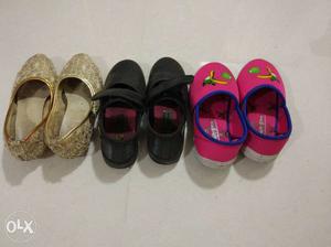 Set of 3 pair baby girl shoes