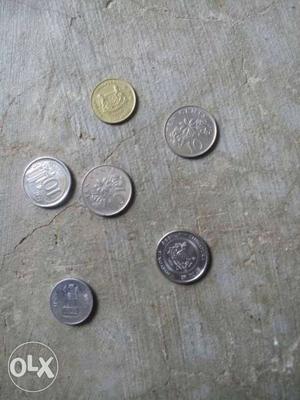 Singapura & indian coins