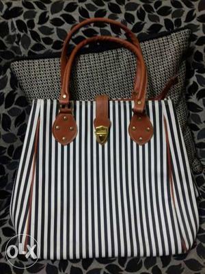 Stripe hand bag,very fashionable