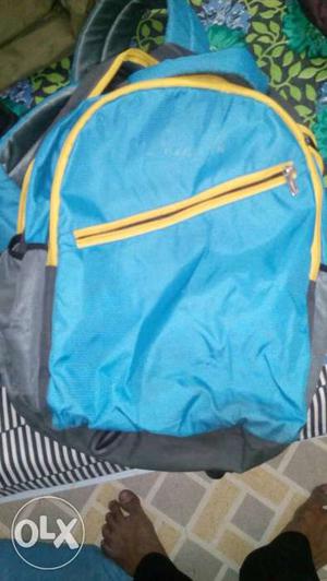 Teal And Grey Backpack