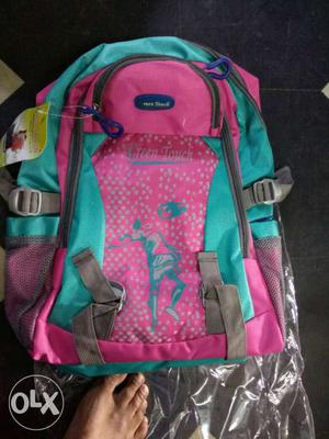 Teal And Pink Backpack